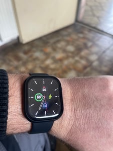 Per Apple Watch Series 11 / 10 42 mm Custodia Smart Watch in plastica PC + vetro rigido protettivo Oro Rosa Foto del cliente 1