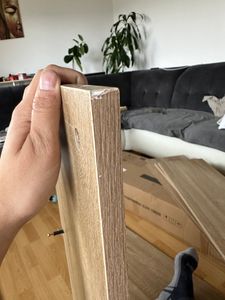 Mondeer Bücherschrank Vielschichtiges Aufbewahrungsregal Sechs Fächer mit 3 Türen Standregal Braun Kunden-Foto 5
