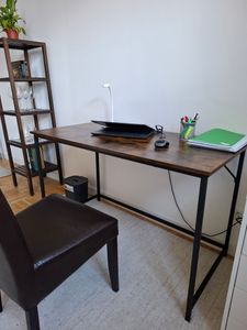 VASAGLE Schreibtisc Computertisch schmaler Bürotisch 135 x 60 x 75cm vintage Kunden-Foto 3