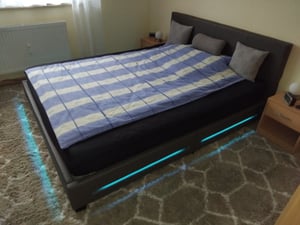 LED Bett ASTEROID - Variantenauswahl, schwarz, Größe:160 x 200 cm Kunden-Foto 1