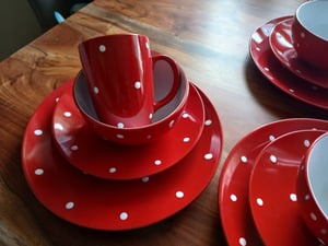 CreaTable, 24595, Polka Dots Bunt, Kombiservice 16-tlg, Steinzeug Kunden-Foto 1