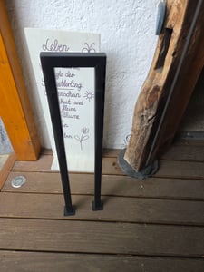 LZQ Binnenleuning voor trappen, U-vormige trapleuning, handrail voor trappen, metalen leuning binnen/buiten, moderne Scandinavische handrail, zwart, leuning voor villa's (zwart, 95 cm) Klantenfoto 3