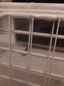 EASYmaxx Séchoir à linge extensible 185-250 x 56 x 98 cm - blanc/gris Photo du client 5