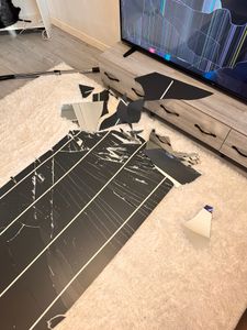 Schwebetürenschrank Kleiderschrank Schrank 203cm Grau/Grau mit zwei Spiegeln MILAN Kunden-Foto 11