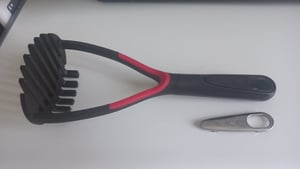 Tefal Ingenio Küchenzange K20607, Silikon, Schwarz, Rot, Edelstahl, 260 °C, China Kunden-Foto 1