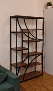 Tribesigns Libreria alta a 8 livelli, 180 cm, libreria vintage con ripiani aperti, robusto scaffale espositivo con struttura in metallo per il soggiorno Foto del cliente 3