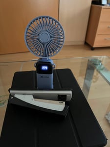 Xlayer Handventilator klappbar/wiederaufladbar mit Smartphonehalterung Kunden-Foto 1