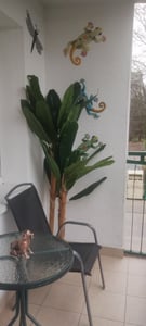 COSTWAY Sztuczne drzewo bananowe 195 cm w doniczce, bananowiec z 27 liśćmi i naturalnym pniem, sztuczne drzewo sztuczna roślina zielona Zdjęcie produktu od klienta nr 1