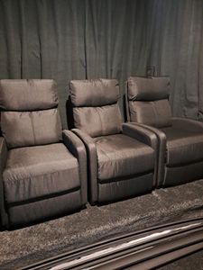 Yaheetech Relaxsessel Fernsehsessel Einzelsofa Ruhesessel mit Verstellbarer Beinablage Liegesessel aus Leinenstoff Grau Kunden-Foto 1