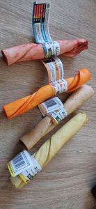 IMKERSHOP Kauartikel für Hunde – Hundesnack – In Form eines Knochens – Sicher – Kalbsleder, Geschmack Honig, Größe 12,7 cm Kunden-Foto 1
