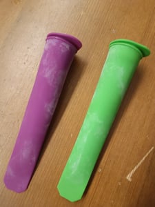 Tebery 20 Stück Eisformen Silikon, EIS am Stiel Eislutscher Formen mit Decke, Ice Pop Maker, Wassereis Formen Popsicle 100% Lebensmittel Silikon, BPA Frei, Wiederverwendbare Kunden-Foto 3