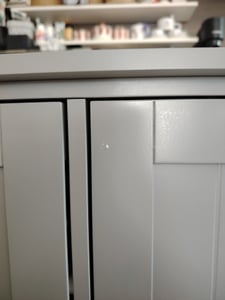 VASAGLE Badezimmerschrank, 3 große Schubladen, verstellbare Regalebene weiß Kunden-Foto 3