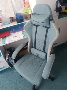GTPLAYER Gaming Stuhl Ergonomischer Gaming Sessel Schreibtischstuhl PC Gamer Racing Stuhl mit Stoffoberfläche, Federsitzkissen mit Fußstütze schwarz Kunden-Foto 39
