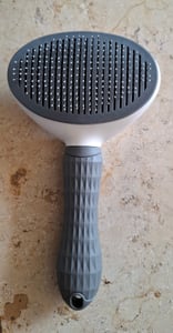 LINUMA® Hundebürste, Fellwunder Bürste Hund, Hundezubehör, Katzen Zubehör, Haustier Bürsten, Langhaar und Kurzhaar Fellbürste Katzenhaarbürste BLAU Kunden-Foto 1