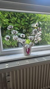 Natürliche Baumwollpflanze, dekorativer Zweig, Restaurant, Wohnzimmer, Dekoration, 53 cm Kunden-Foto 2