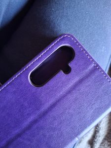 Handyhülle für Samsung Galaxy A21s Floral Blumen Schmetterling Flip Cover Hülle Case Klapphülle Handytasche Farbe: Violett Kunden-Foto 1