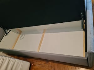 Masseno Boxspringbett FONDI 180x200 cm Komplett-Set mit Bonell Matratze und Topper, Polsterbett mit Bettkästen -Beige, CASABLANCA 04 Kunden-Foto 4