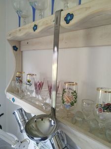 FMprofessional Schöpflöffel 46 cm, Küchenhelfer aus Edelstahl, langlebige & elegante Suppenkelle (Farbe: Silber) Menge: 1 Stück Kunden-Foto 1