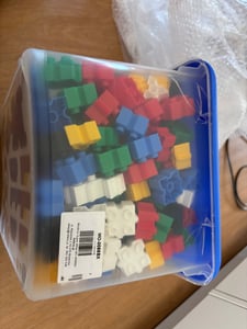 Morphun Junior Konstruktionsbausteine – 500 Teile (12 bewegliche Räder, Mehrseitige Verbindung, 6 Bauanleitungen A3, ab 4 Jahren) – CE & EN71 , Kompatibel mit Morphun Junior Xtra Kunden-Foto 1
