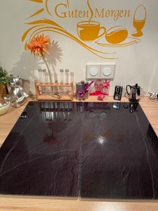 2er Set Herdabdeckplatten, KESPER, ESG Glas, 52x30x0,8 cm, Multischneideplatten, Spritzschutz, Arbeitsfläche – kratzfest & hitzebeständig; 3654313 Kunden-Foto 1