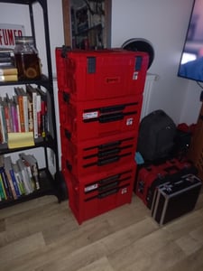 Qbrick System PRO Cart 2.0 Plus Drawer 3 Red Ultra HD Boîte mobile personnalisée sur roulettes 520 x 415 x 660 mm 12 l 2x 4,5 l poignée télescopique double amovible Photo du client 1