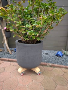 Pflanzkübel EDA Basalt Up Kunststoff Ø 50 cm H 46,2 cm anthrazit Kunden-Foto 1