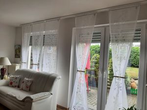 Moderner Flächenvorhang Schiebegardine aus hochwertigem Ausbrenner-Stoff mit Klettband, Weiß Tendril, 1 Stück 245x60 (HxB), 856100 Kunden-Foto 1