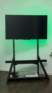 WISFOR TV Standfuss Ständer Trolley Fernsehr TV Wagen für 32" – 80" LED OLED LCD QLED Monitor Kunden-Foto 1