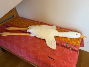 360Home Kissenpuppe Plüschtier große weiße Gänsepuppe Schlafkissen 190cm Kunden-Foto 1