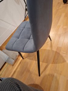 DEULINE Esszimmerstühle Essstühle Samtbezug Polsterstuhl Stühle Esszimmer Stuhl Milano 4er-Set GRAU 521252 Kunden-Foto 33