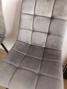 DEULINE Esszimmerstühle Essstühle Samtbezug Polsterstuhl Stühle Esszimmer Stuhl Milano 4er-Set GRAU 521252 Kunden-Foto 4