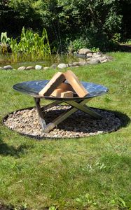 SvenskaV Design-Feuerschale / Feuerkorb VENTA aus massivem Edelstahl Gr. XXL (63 cm) Kunden-Foto 1