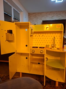 Baby Vivo Kinderküche Spielküche aus Holz - Gustavo in Weiß Kunden-Foto 1