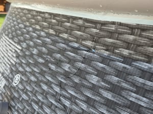 Aufstellpool-Set Ø 396 x 84 cm Rattan Kunden-Foto 8