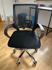 Bürostuhl Schreibtischstuhl Ergonomisch Drehstuhl Chefsessel mit Mesh Netz Gaming Lordosenstütze Rückenlehne Sitz Schwarz Retoo Kunden-Foto 1