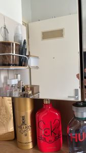 EUGAD Spiegelschrank Bad, hängend, aus Metall MDF, schwarz + helle Eiche Kunden-Foto 2