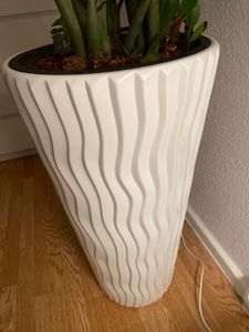 nabbi Hoher Kunststoff-Pflanzkübel DPSP400 39 cm - weiß Kunden-Foto 5