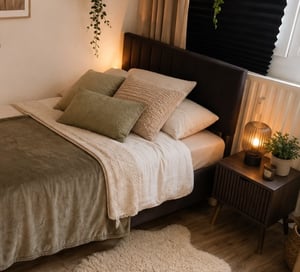 FCH Nachttisch mit Schublade,  Gekerbter, Beistelltisch für Schlafzimmer, 40 x 30 x 55 cm, Schwarz Kunden-Foto 3