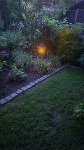 LED Teelichter mit Timer Outdoor 6,5x5cm Creme / Warmweiß 2 Stück Kunden-Foto 2