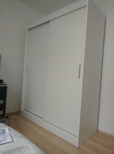 Schiebetürenschrank 180x200cm - Anthrazit Matt & Sonoma Eiche - Kleiderschrank GOLD - mit 5 Einlegeböden & 2 Kleiderstangen Kunden-Foto 1
