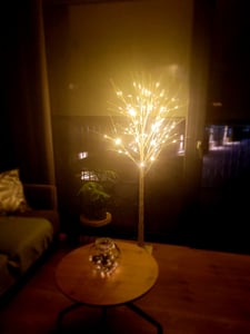 COSTWAY 180cm LED Lichterbaum, Birkenbaum mit warmweißen LED-Leuchten, künstlicher Weihnachtsbaum, Tannenbaum, Christbaum, Kunstbaum, Dekobaum Kunden-Foto 1