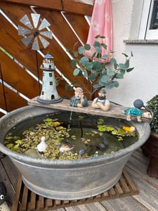 Wasserspeier Seemann & Kumpel 2er Set – Keramik Matrosen inkl. Pumpe Kunden-Foto 1