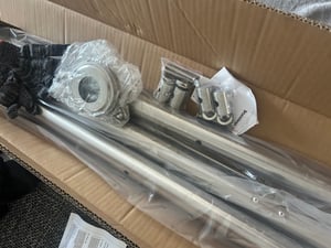 YZNAHRE Edelstahl Treppengeländer 180cm Handlauf Geländer Brüstung mit 2 Pfosten Bausatz Treppen für Innen und Außen, 5 Querstreben Kunden-Foto 2