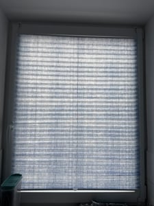 Plissee Klemmfix ohne Bohren 60x120cm Hellgrau Sichtschutz Blickdicht Sonnenschutzrollo  Lichtschutz Faltrollo Jalousie Rollos für Fenster und Tür Kunden-Foto 1