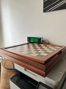 VEVOR houten schaakspel, 650 x 650 x 675 mm, schaakspelset voor op het bureau, met schaakstukken, schaakset voor feestjes, familieactiviteiten, reizen, kinderen, schaakbord Klantenfoto 1