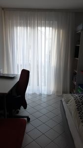 Gardinen Stores 750cm x 240cm Vorhang Kräuselband mit Bleiband Voile transparent Kunden-Foto 1