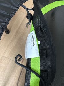 COSTWAY 101cm Fitmess Trampolin mit höhenverstellbarm Haltegriff & 2 Widerstandsbändern, Kindertrampolin faltbar, Gartentrampolin bis 150kg Kunden-Foto 2
