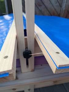 Sandkasten mit Dach "höhenverstellbar" 98x98x17 cm aus Holz – UV & wasserfest – Absenkbares Dach als Abdeckung – Robuster Buddelkasten für Kinder Kunden-Foto 1
