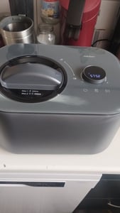 MEDION Eismaschine mit Kompressor (selbstkühlend, geeignet für die Zubereitung von Eiscreme, Frozen Yoghurt & Sorbet, 1 Liter, 100 Watt, Aluminium Eisbehälter, MD 10169) Kunden-Foto 2