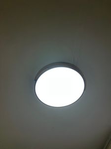JOIEYOU LED Deckenlampe Holz 96W Deckenleuchte Kaltweiß Deckenlampen Led Lampen für Wohnzimmer Schlafzimmer Badezimmer Balkon Ø60cm, Weiß Kunden-Foto 2
